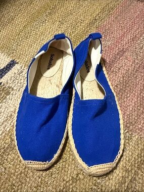 Soludos Kids Blue Canvas Espadrilles